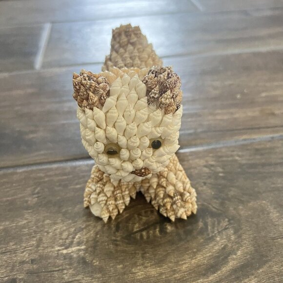 Seashell Vintage Art Cat Animal - Picture 2 of 9
